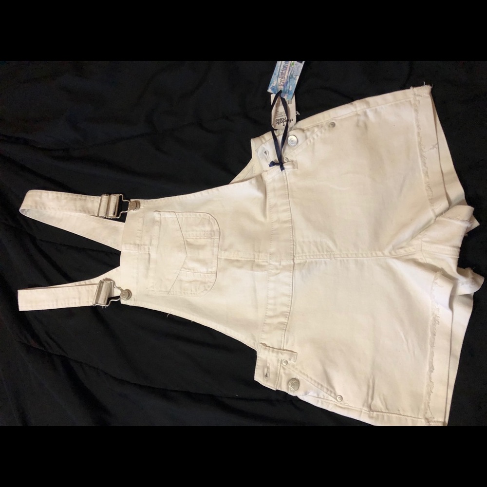 Brand new w/ tag White Short Overalls